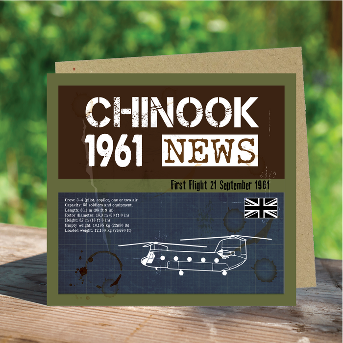 Chinook News Aviation Greeting Card