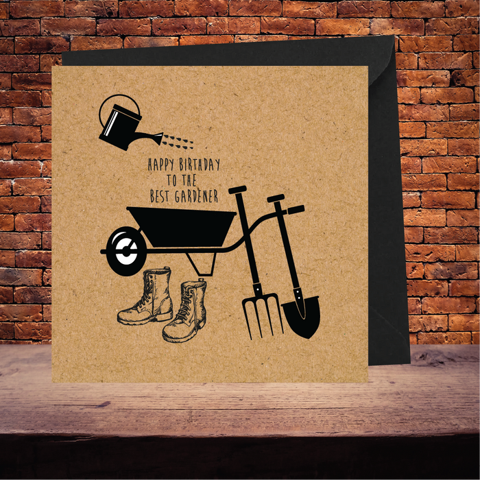 Best Gardener Art Greetings Card