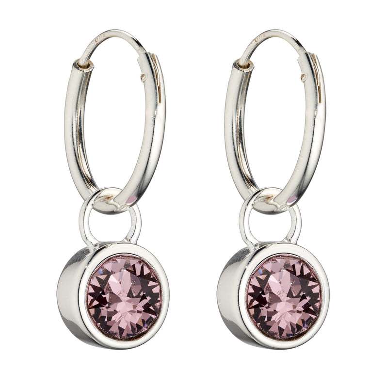 Beginnings Crystal Birthstone Hoop Earring Charms