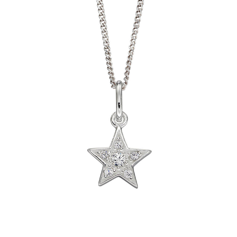 Beginnings Pave Set Star Pendant with Cubic Zirconia