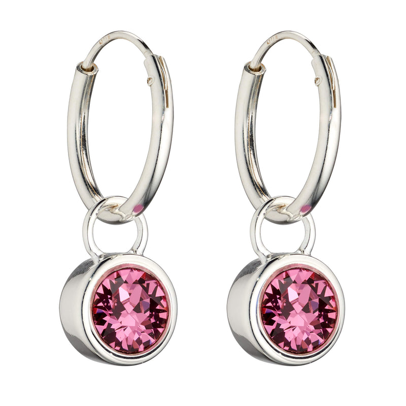 Beginnings Crystal Birthstone Hoop Earring Charms
