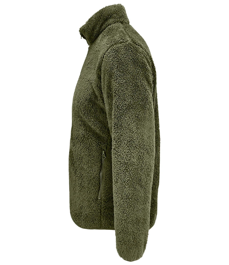 Unisex Finch Fluffy Jacket Army Green