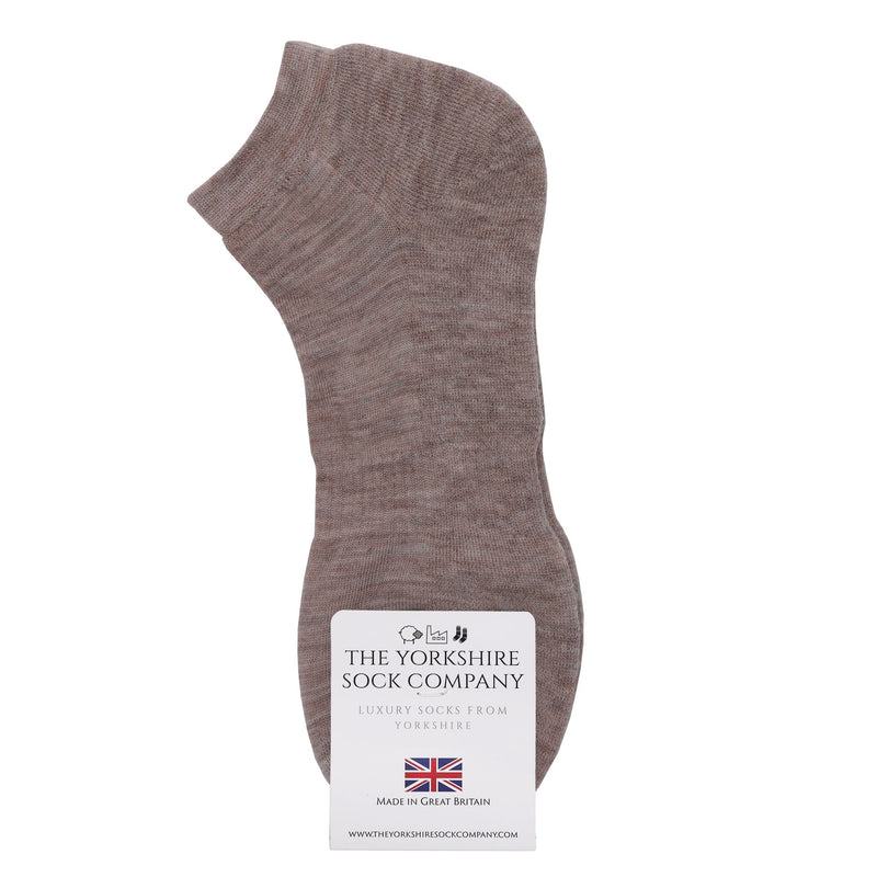 Ashville Pro Merino Ladies Trainer Sock - Cushioned Sole - 3 Mixed Pair Bundle