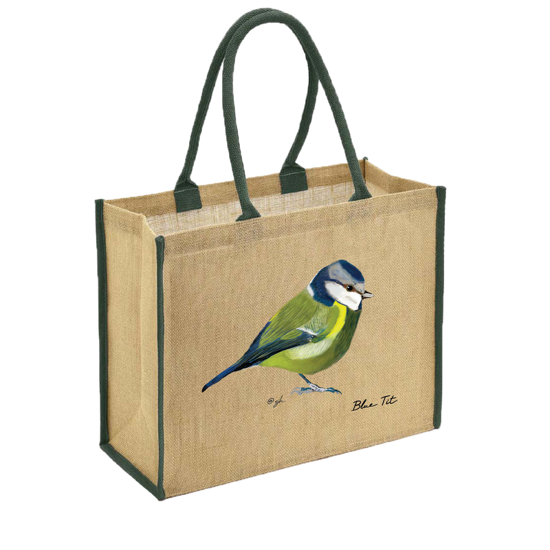 Sammy's Blue Tit Jute Bag