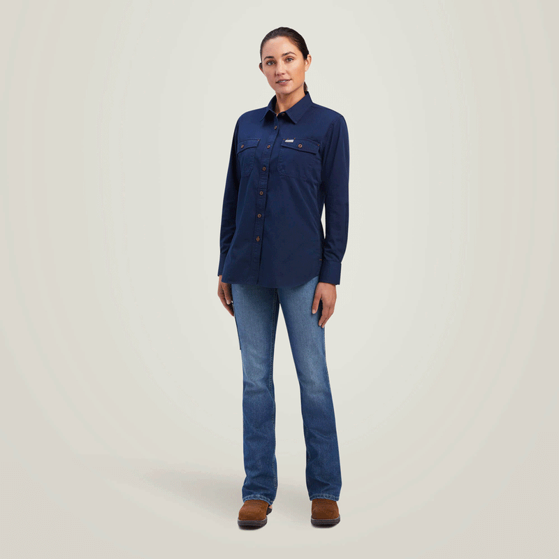 Ariat P20340 Womens Rebar Washed Twill Work Shirt