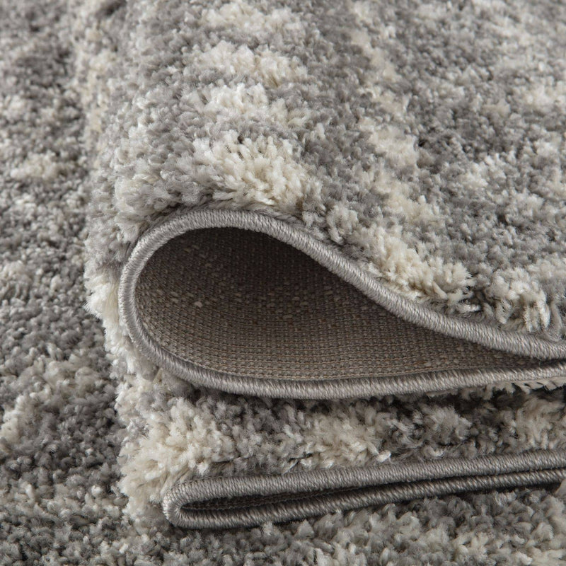 Moroccan Grey Shaggy Rug | 1010
