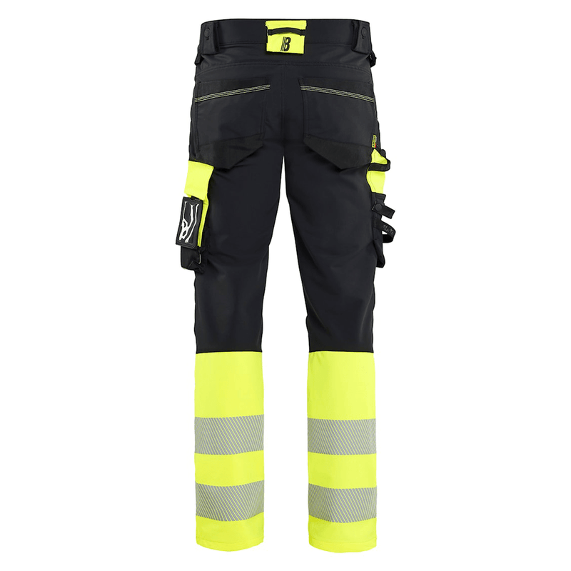 Blaklader 1126 Hi-Vis 4-Way Stretch Kneepad Trousers Black/Yellow