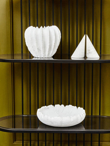 Broc White Textured Vase