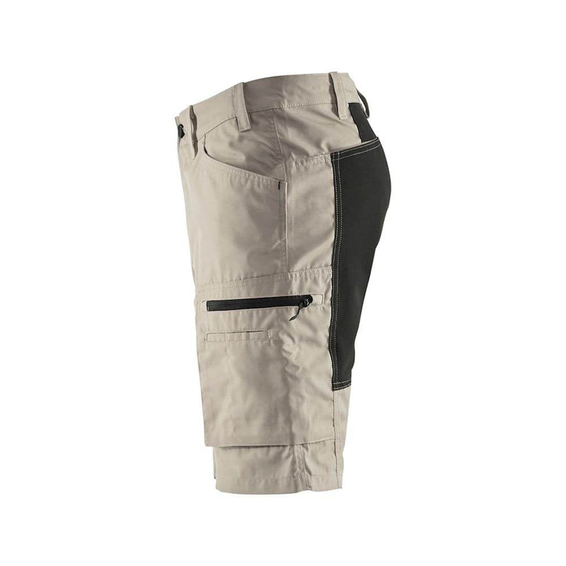 Blaklader 1449 Service Industry Work Cargo Stretch Shorts Stone/Black 33" Waist