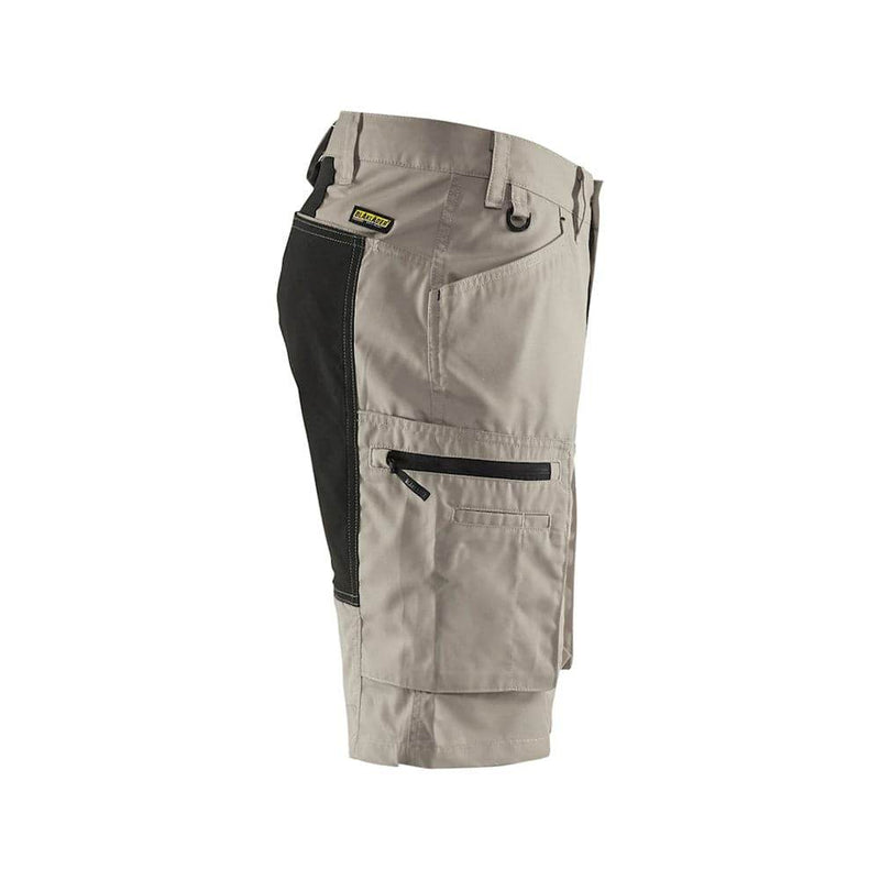 Blaklader 1449 Service Industry Work Cargo Stretch Shorts Stone/Black 33" Waist