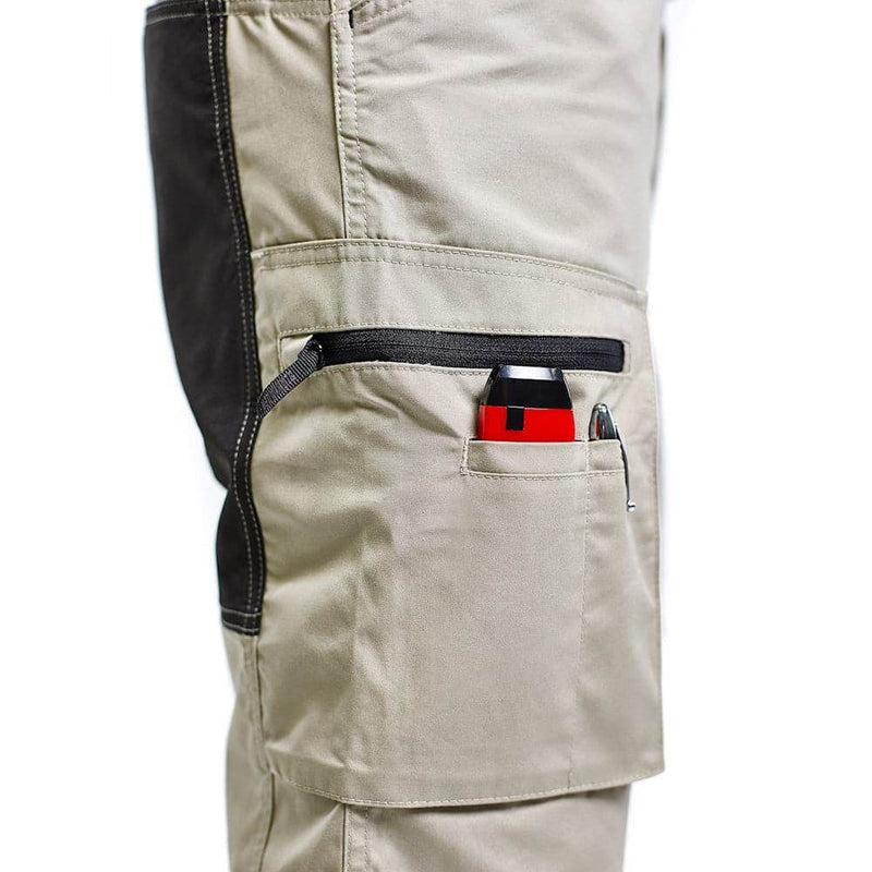 Blaklader 1449 Service Industry Work Cargo Stretch Shorts Stone/Black 33" Waist