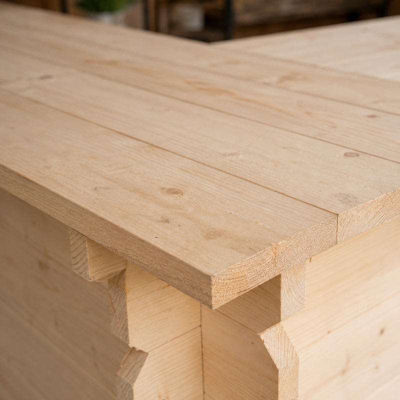 Wooden Interlock Corner Bar