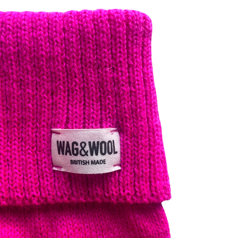 Fandango Pink British Wool Dog Jumper