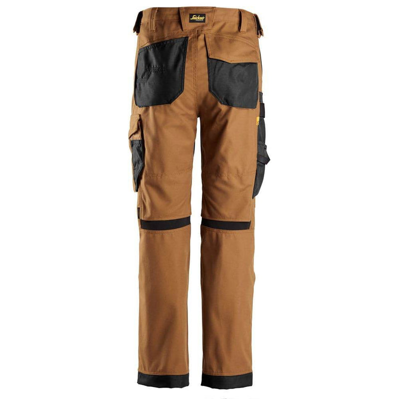 Snickers 6324 AllroundWork, Canvas+ Stretch Work Trousers+ Brown