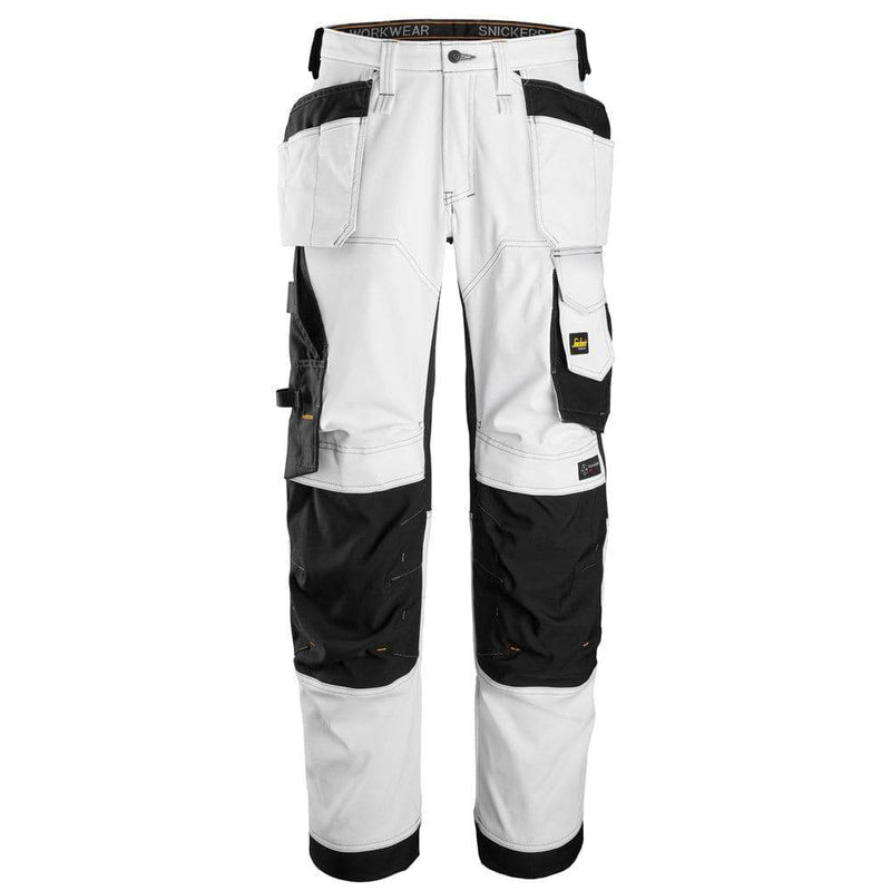 Snickers 6251 AllroundWork, Stretch Loose Fit Holster Pocket Work Trousers White