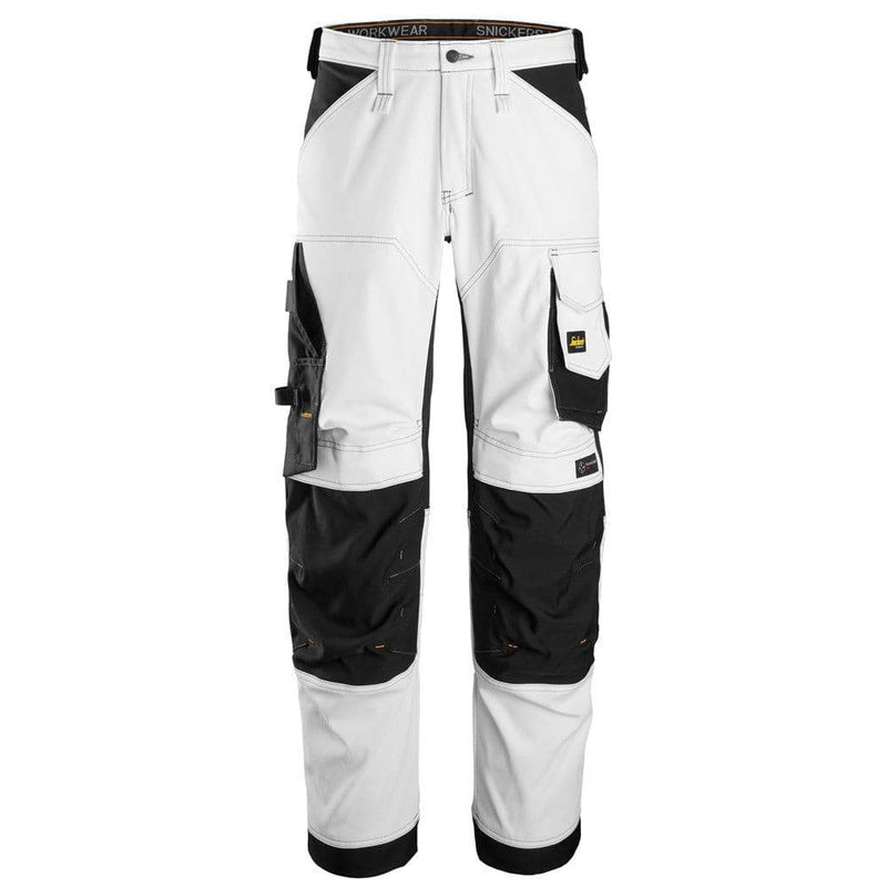 Snickers 6351 AllroundWork Stretch Loose fit Work Trousers White