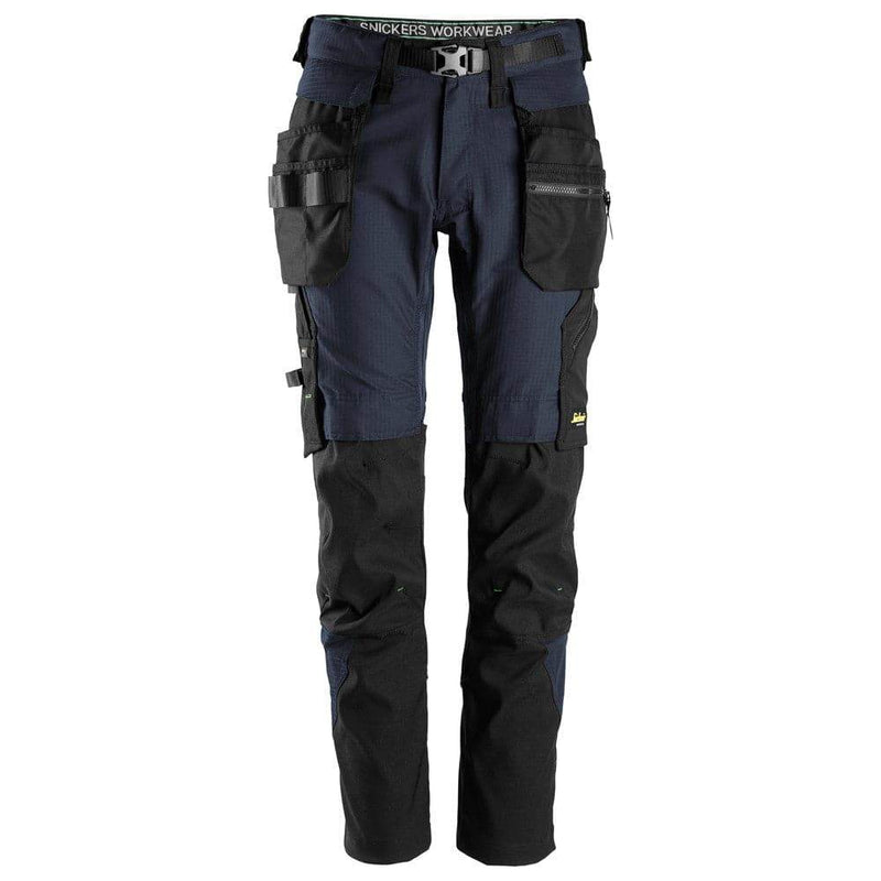 Snickers 6972  FlexiWork, Work Trousers+ Detachable Holster Pockets Navy Blue 30" Waist - 30" Leg