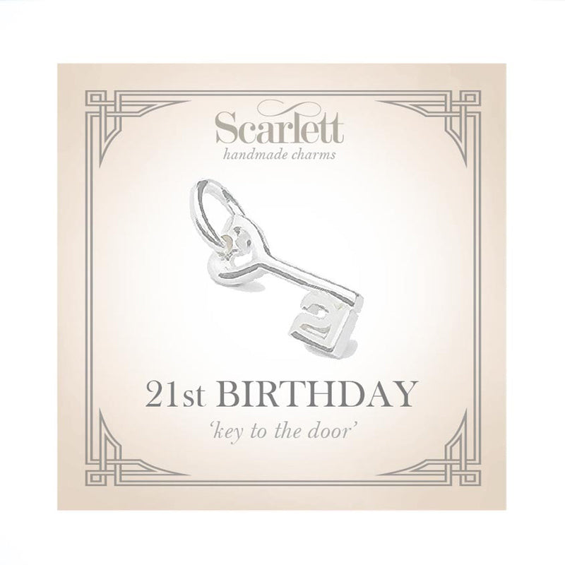 21st Birthday Silver Charm