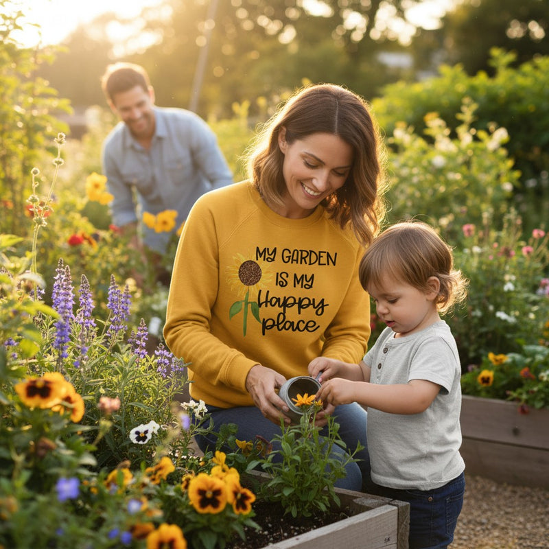 My Garden is my happy place Sweatshirt