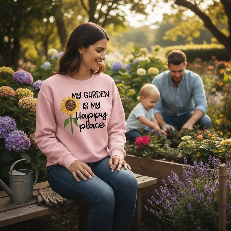 My Garden is my happy place Sweatshirt