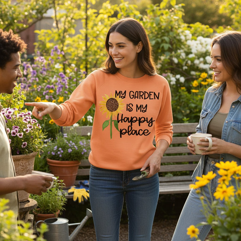 My Garden is my happy place Sweatshirt