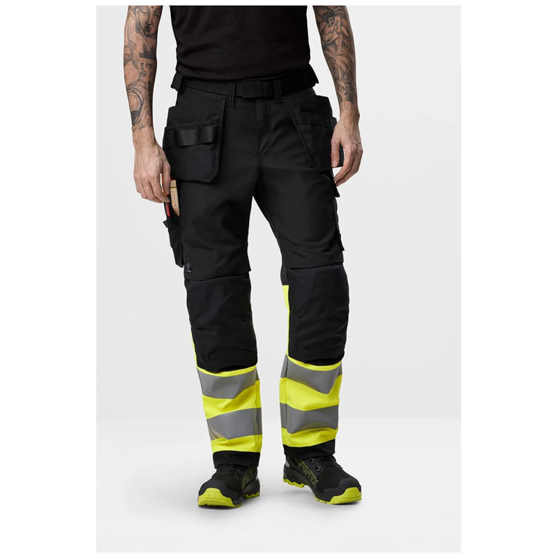 Snickers 6935 Hi-Vis Detachable Holster Pocket 4-Way Stretch Trousers Class 1