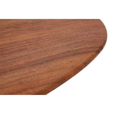 Black and Natural Wooden Oval dining Table with Metal Legs, New Foundry