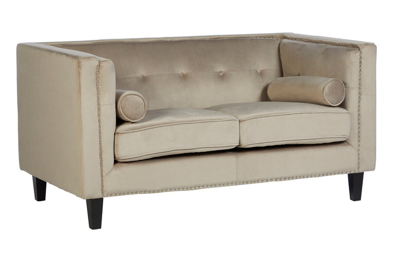 2 Seater Mink Velvet Sofa, Felisa