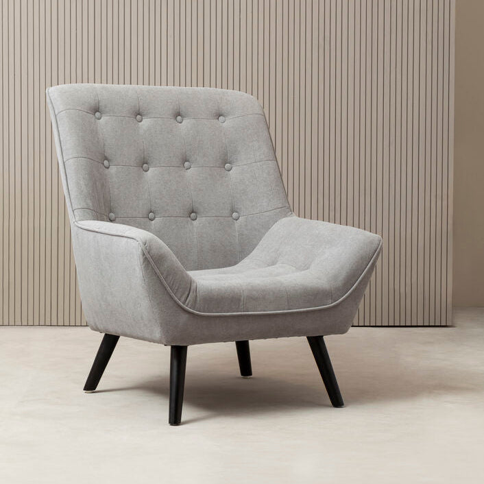 Stockholm Grey Linen Effect Accent Chair