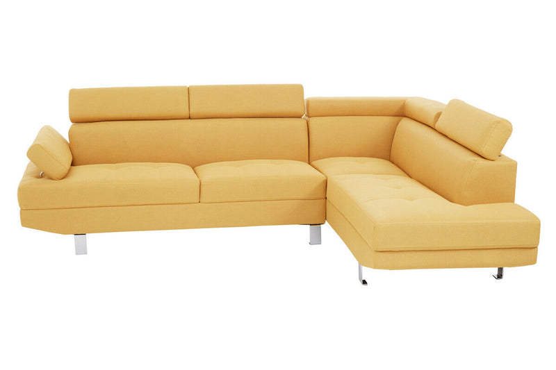 Ochre Linen Corner Sofas, Hanover
