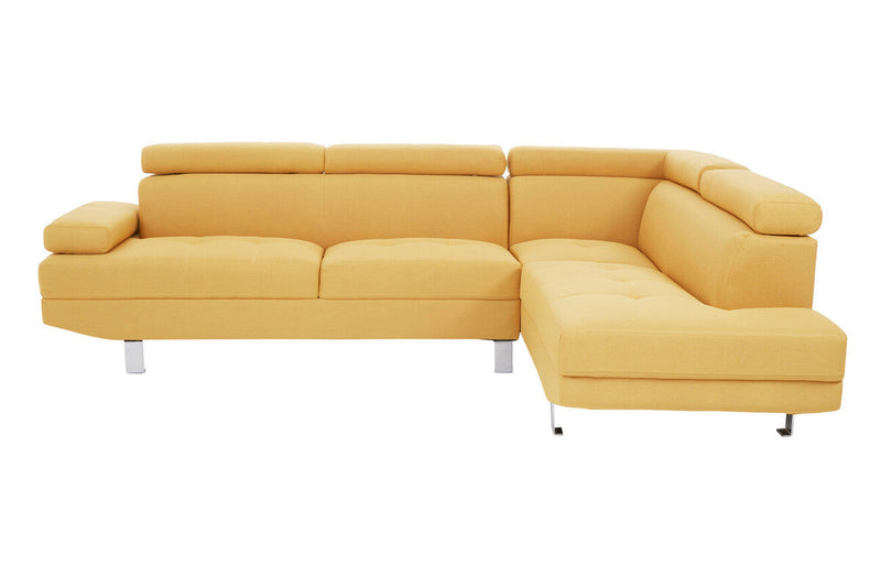 Ochre Linen Corner Sofas, Hanover