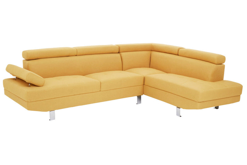 Ochre Linen Corner Sofas, Hanover