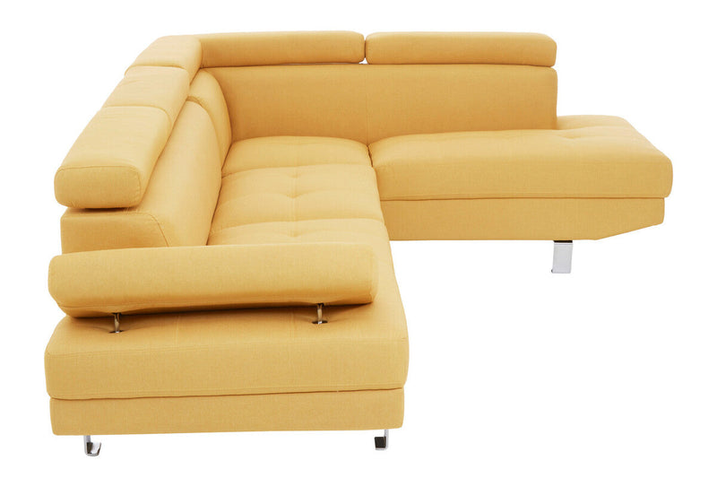 Ochre Linen Corner Sofas, Hanover