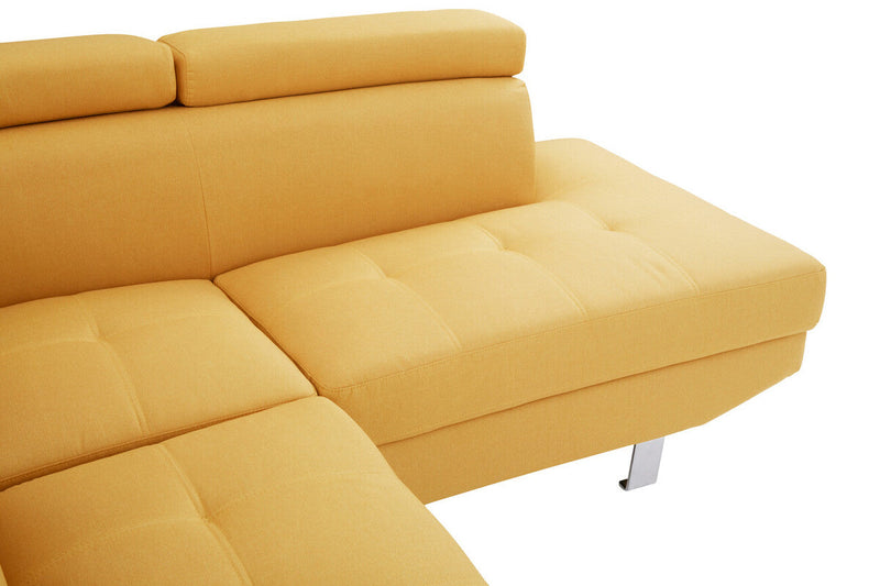 Ochre Linen Corner Sofas, Hanover