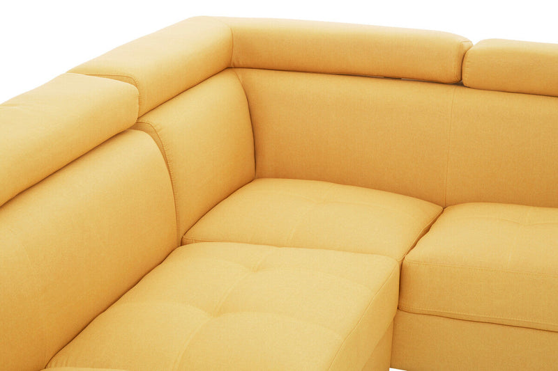 Ochre Linen Corner Sofas, Hanover