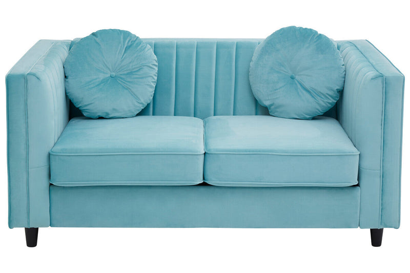 2 Seater Green Velvet Sofa, Farah