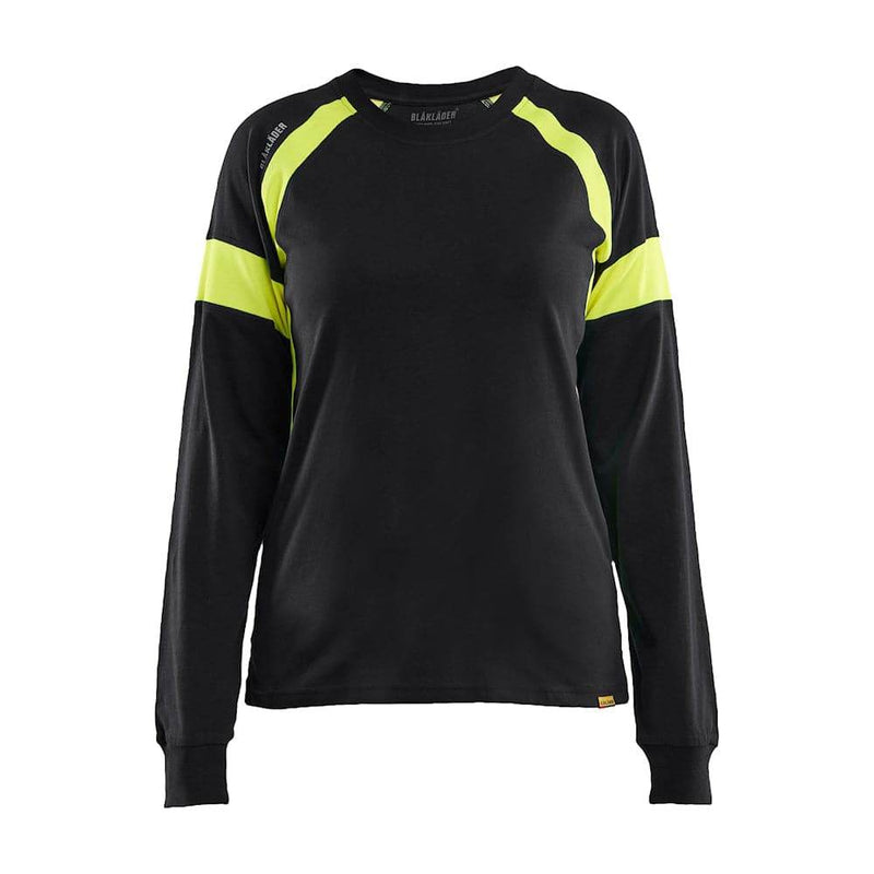 Blaklader 3521 Women's Long-Sleeved T-shirt with Hi-Vis