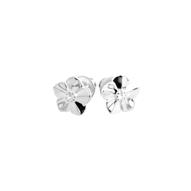 Forget-Me-Not Silver Stud Earrings
