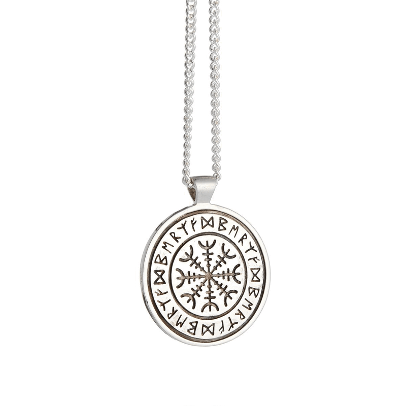 Travel Viking Rune Personalised Silver Necklace