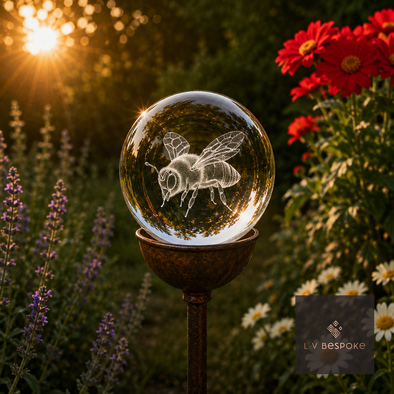 Stunning 3D Orb Decorative Garden Stake - Available in a number of designs.