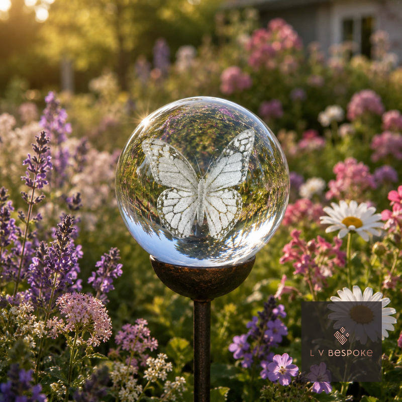 Stunning 3D Orb Decorative Garden Stake - Available in a number of designs.