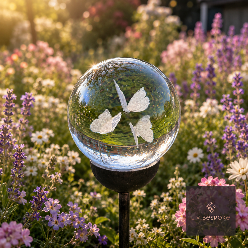 Stunning 3D Orb Decorative Garden Stake - Available in a number of designs.