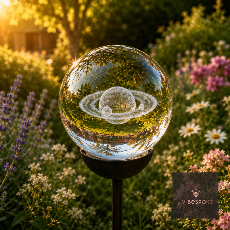 Stunning 3D Orb Decorative Garden Stake - Available in a number of designs.