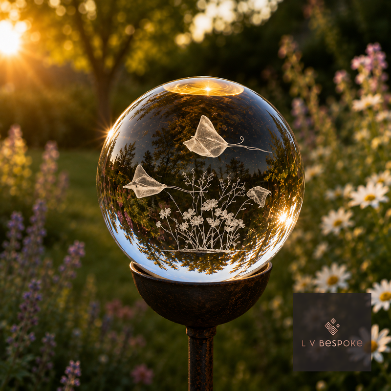 Stunning 3D Orb Decorative Garden Stake - Available in a number of designs.