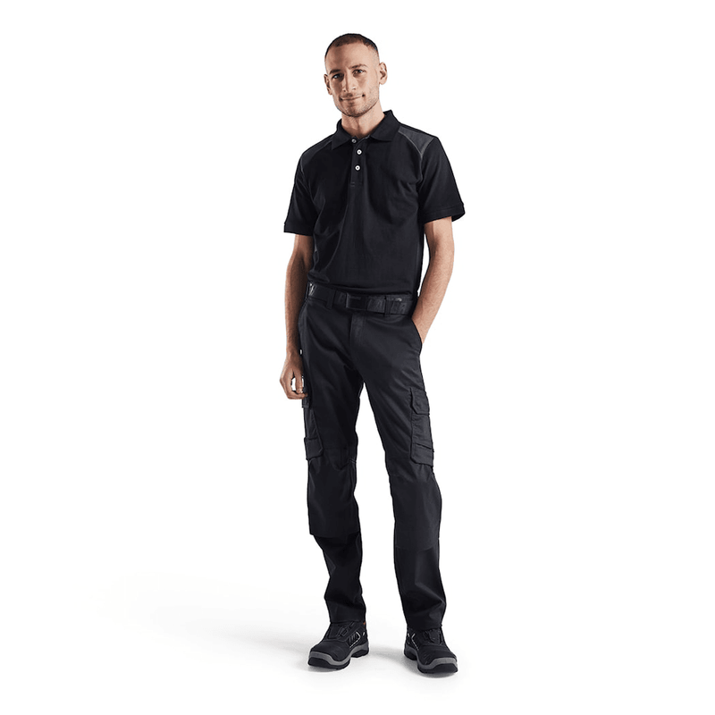 Blaklader 1448 Industry Stretch Kneepad Trousers Black/Dark Grey