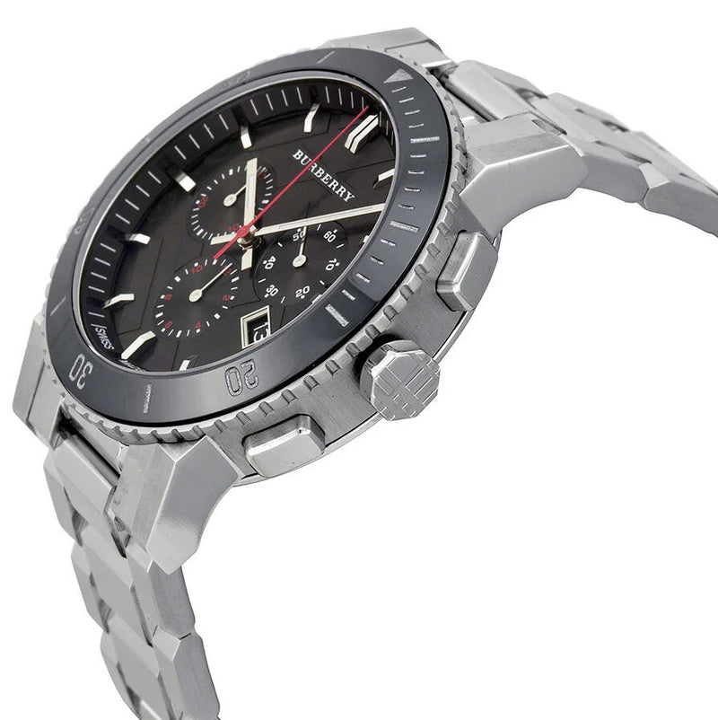 Burberry BU9380 The City Men's Silver & Black Dial Watch