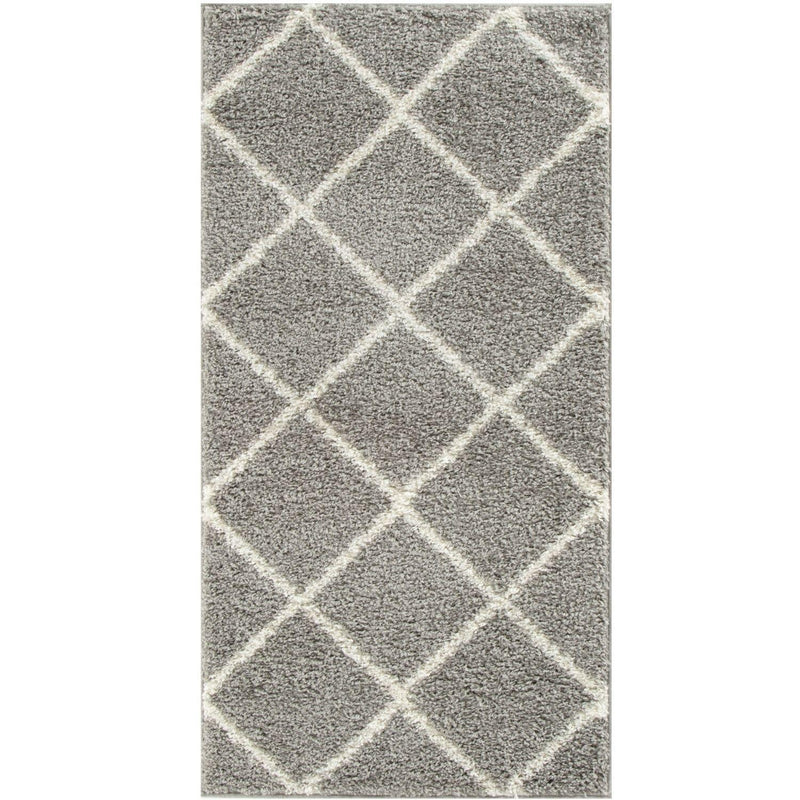 Moroccan Grey Shaggy Rug | 510