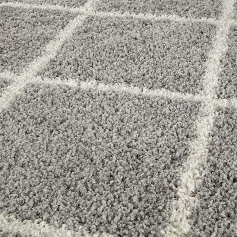 Moroccan Grey Shaggy Rug | 510