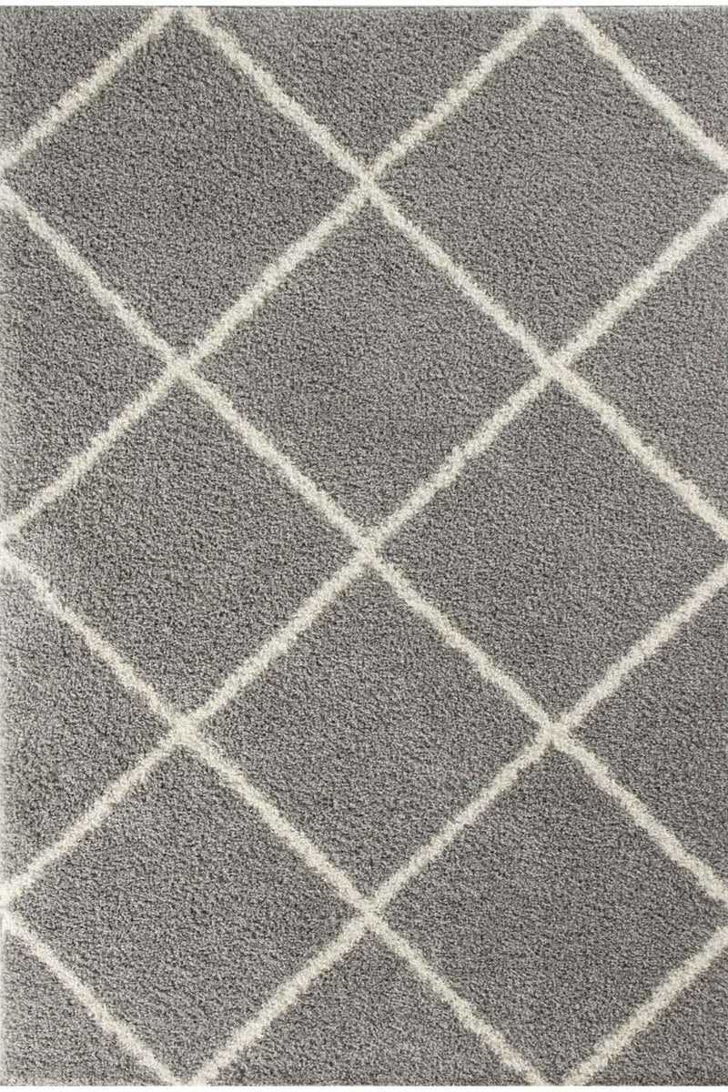 Moroccan Grey Shaggy Rug | 510