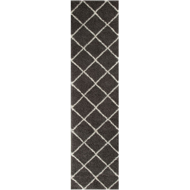 Moroccan Dark Grey Shaggy Rug | 540